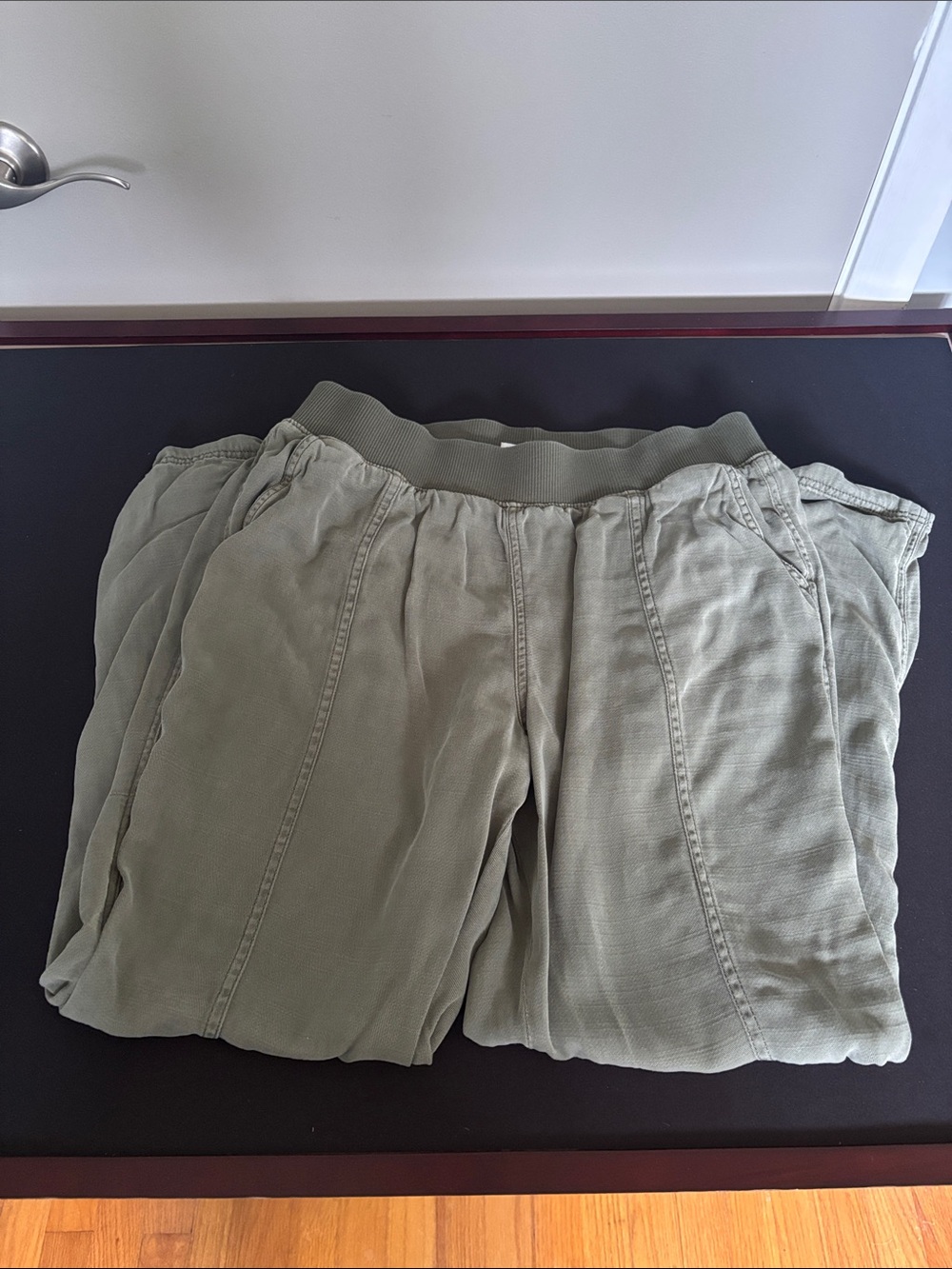 Sonoma Olive Green Elastic Waist Pull-On Pants